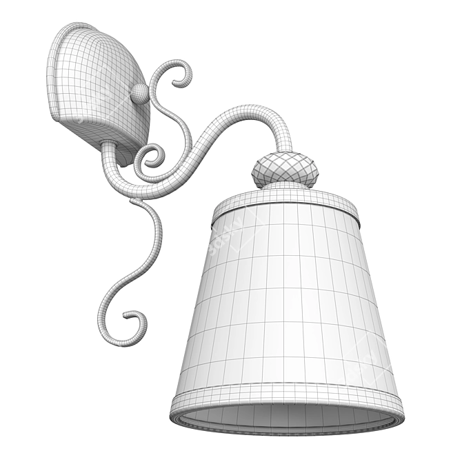 Elegant Classic Wall Lamp 3D model image 1