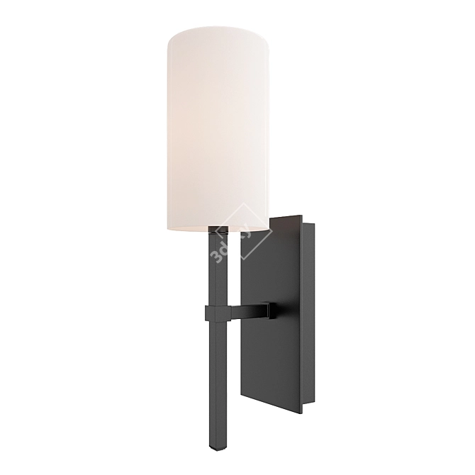 Sleek Modern Sconce - 1 Light 3D model image 1