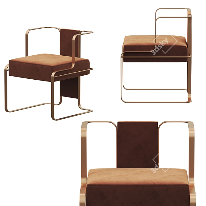 Modern Armchair for Stylish Comfort 3D model image 4