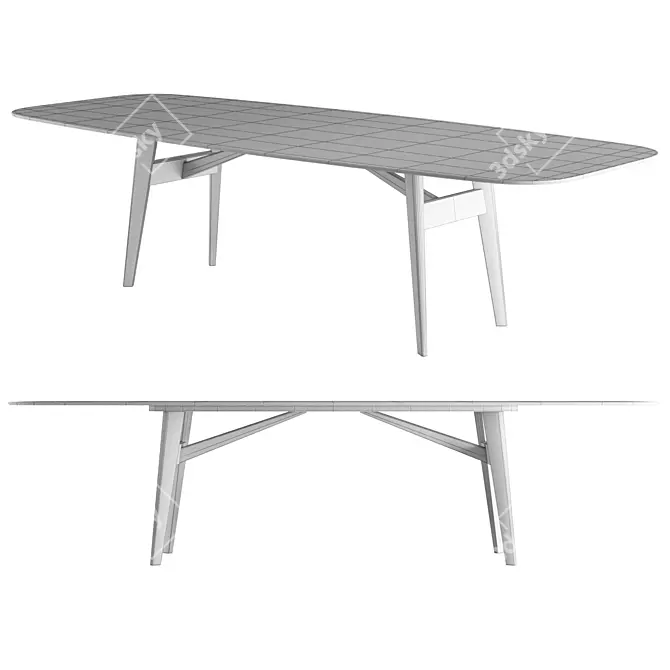 Elegant Ash ABREY Table 3D model image 2