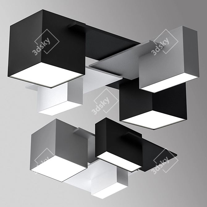 Geometric LED Ceiling Lights: Jules (Set of 5) 3D model image 3