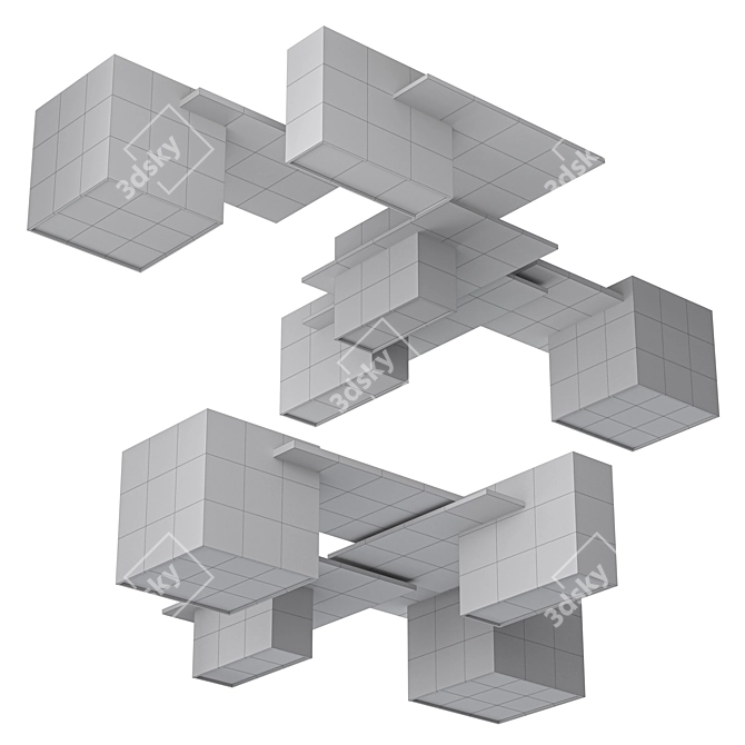 Geometric LED Ceiling Lights: Jules (Set of 5) 3D model image 8