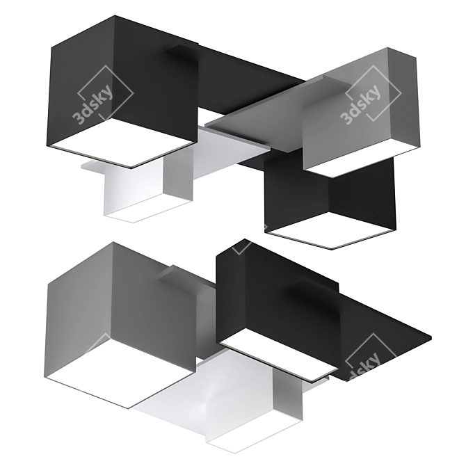 Geometric LED Ceiling Lights: Jules (Set of 5) 3D model image 11