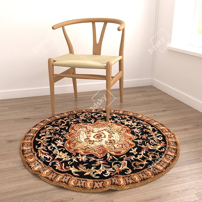 Versatile Round Rugs Set 3D model image 6