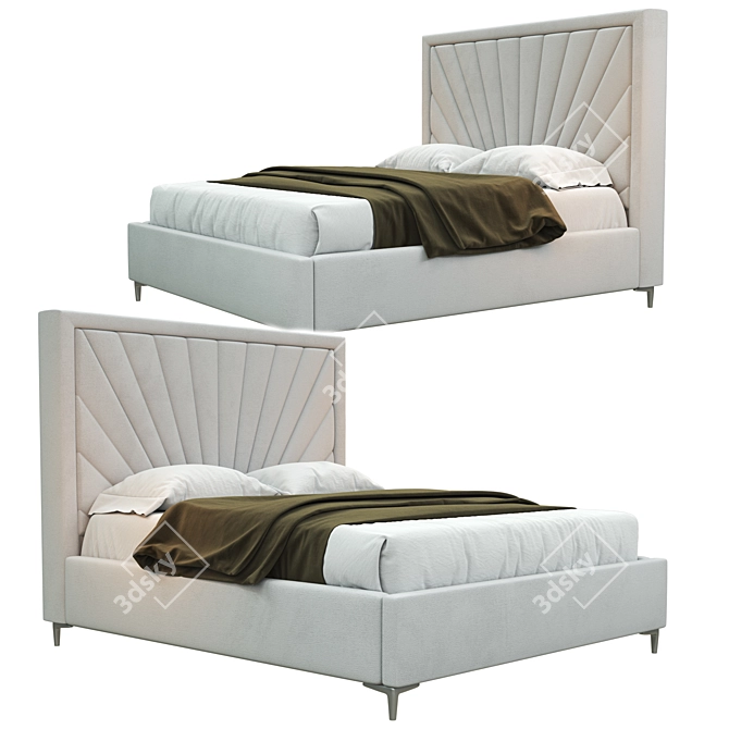 Manila Soft Low Profile Bed 3D model image 1