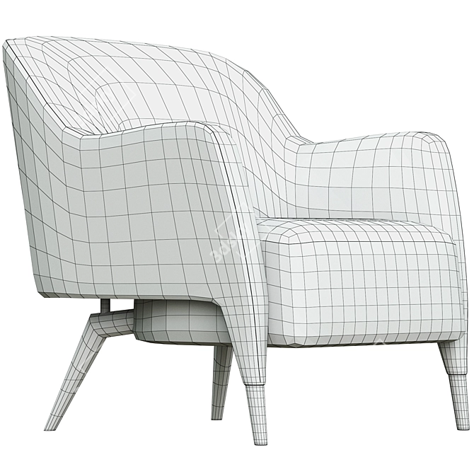 Sleek Molteni Armchair: Modern Design 3D model image 5