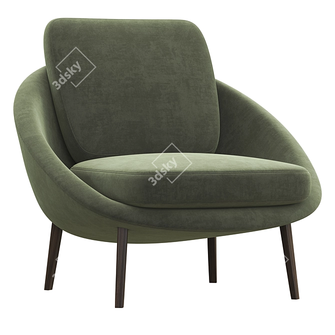 Luxury Minotti Lido Armchair: Stylish Comfort at its Finest 3D model image 1