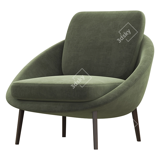Luxury Minotti Lido Armchair: Stylish Comfort at its Finest 3D model image 2