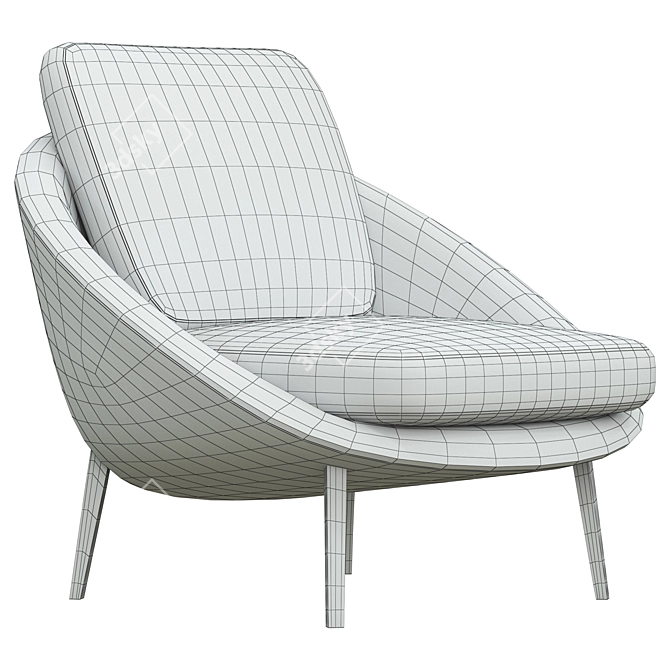 Luxury Minotti Lido Armchair: Stylish Comfort at its Finest 3D model image 6