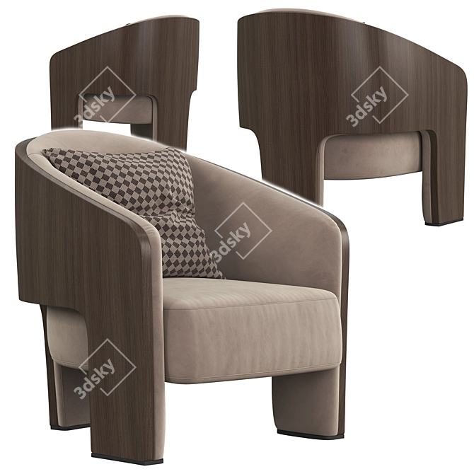 Marelli Chloe: Sleek and Stylish Armchair 3D model image 2