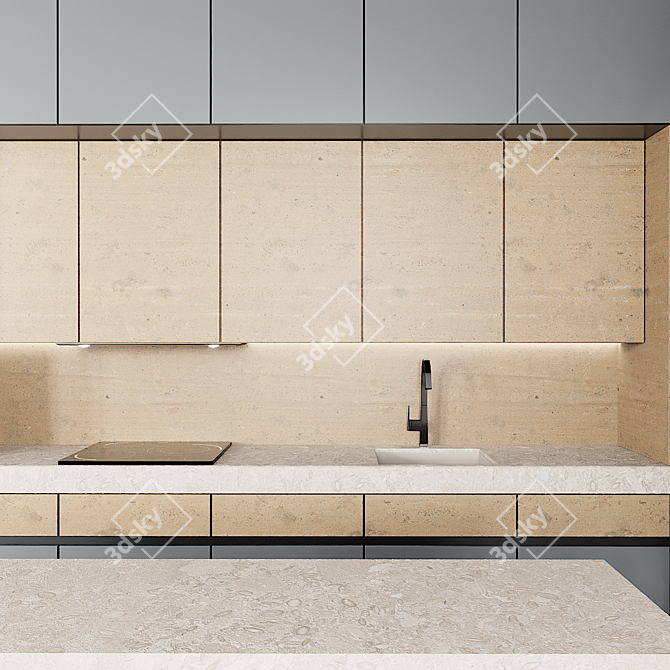 Modern Kitchen 3D Model 3D model image 2