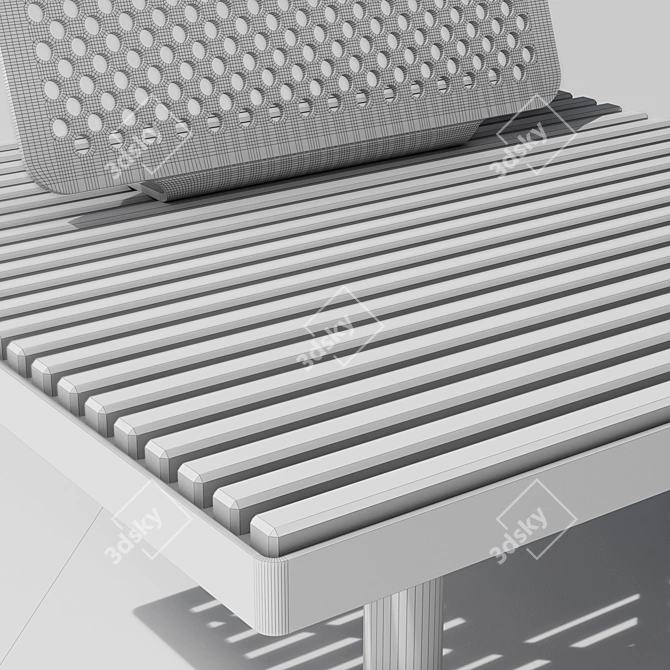 Eco-Friendly Park Benches 3D model image 4