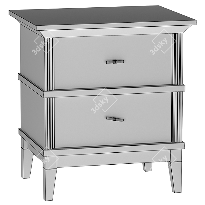 Manhattan Grey-Blue Bedside Table 3D model image 5