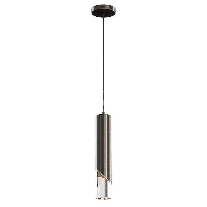 Elegant Brass Pendant Light: Lampatron TEX B 3D model image 3