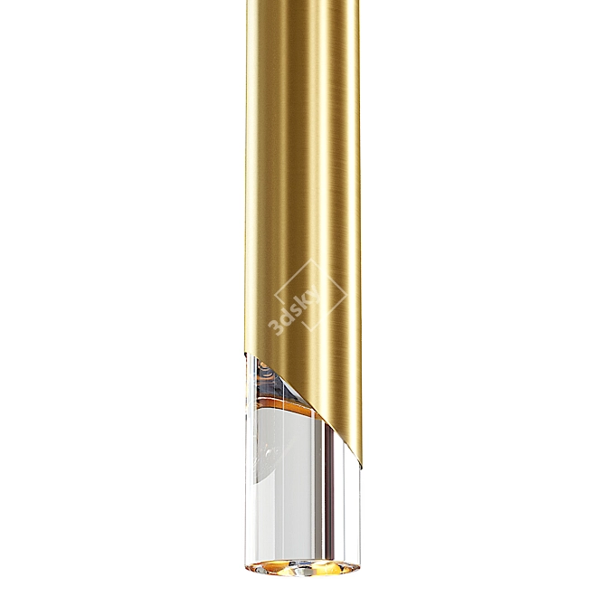 Elegant Brass Pendant Light: Lampatron TEX B 3D model image 4