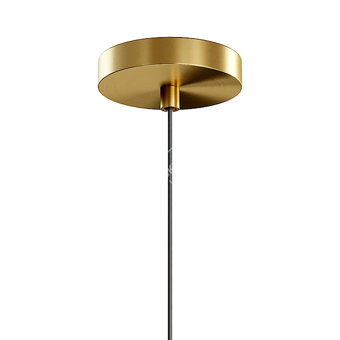 Elegant Brass Pendant Light: Lampatron TEX B 3D model image 5