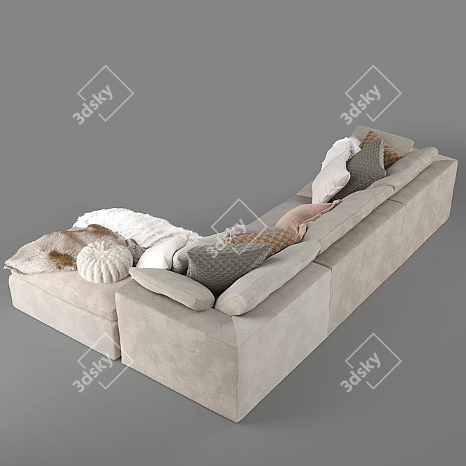 Luxury Mateo 4PC Sofa Set 3D model image 6