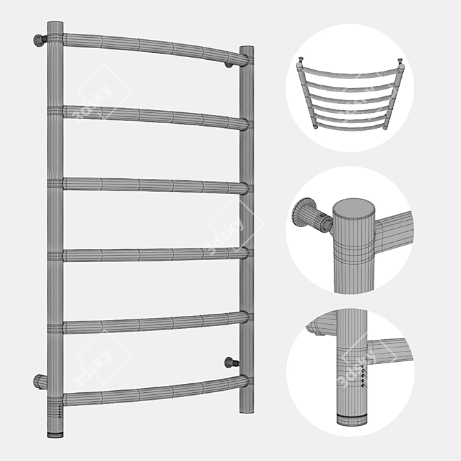 Sunerzha Galant 4.0 Electric Design Radiator 3D model image 2