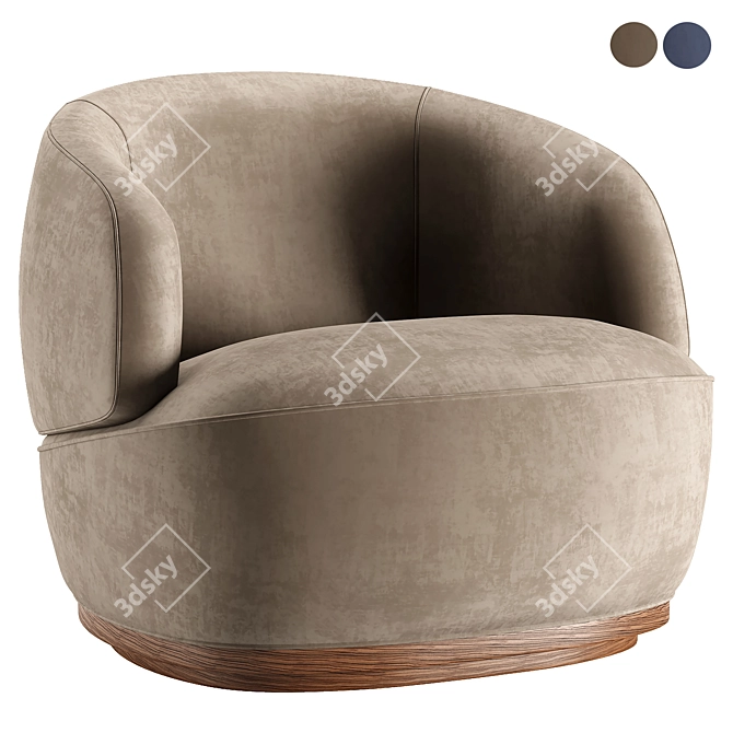 Sleek Orbit Armchair: Perfect for Modern Spaces 3D model image 1