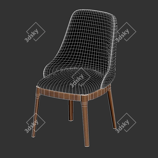 Modern Lounge Dining Set: Table & Fasmino Chairs 3D model image 3