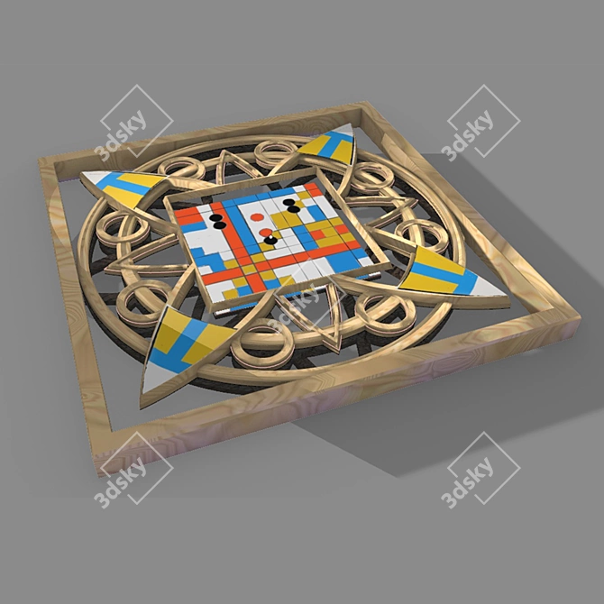 Strategic Go Game 3D model image 1