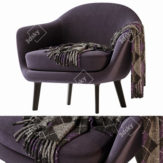 Sum Accent Armchair: Modern Elegance in 3D 3D model image 1