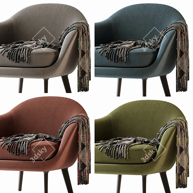 Sum Accent Armchair: Modern Elegance in 3D 3D model image 2