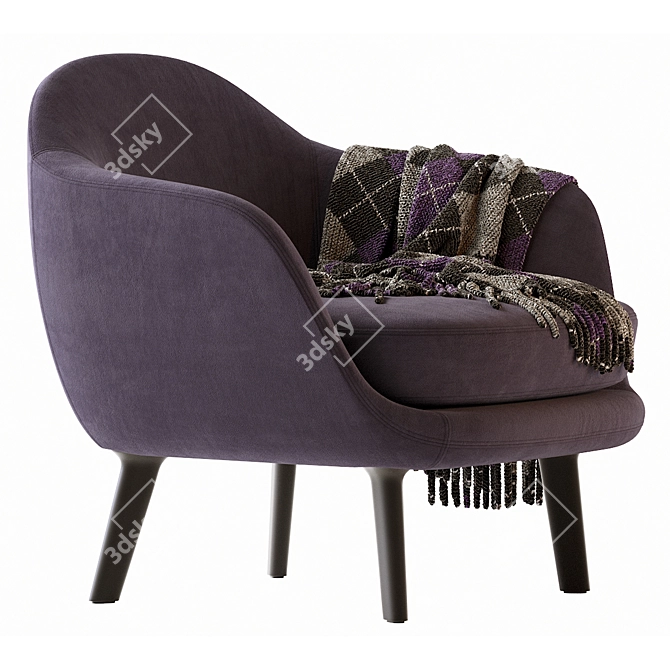 Sum Accent Armchair: Modern Elegance in 3D 3D model image 4