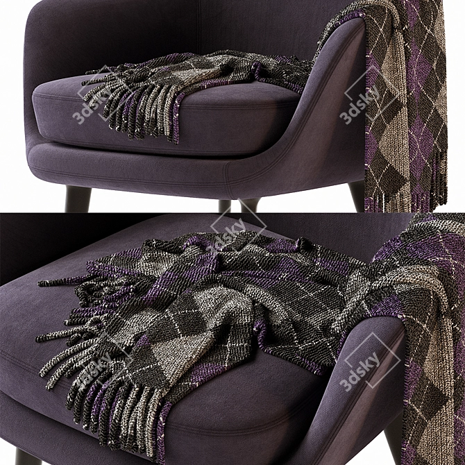 Sum Accent Armchair: Modern Elegance in 3D 3D model image 6