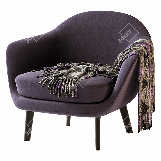 Sum Accent Armchair: Modern Elegance in 3D 3D model image 8