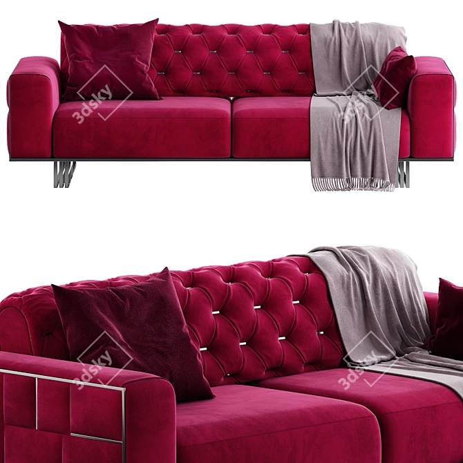 Elegant Porto Sofa Bed 3D model image 2