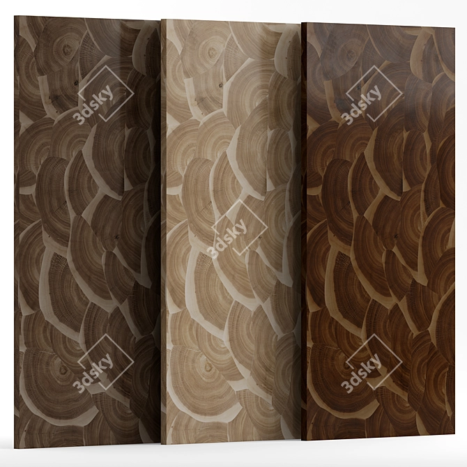 Exquisite Endgrain Segments Wood 3D model image 1