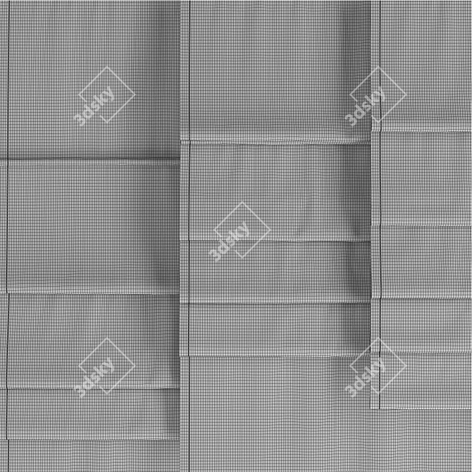 Elegant Roman Shades: Quality Design 3D model image 2