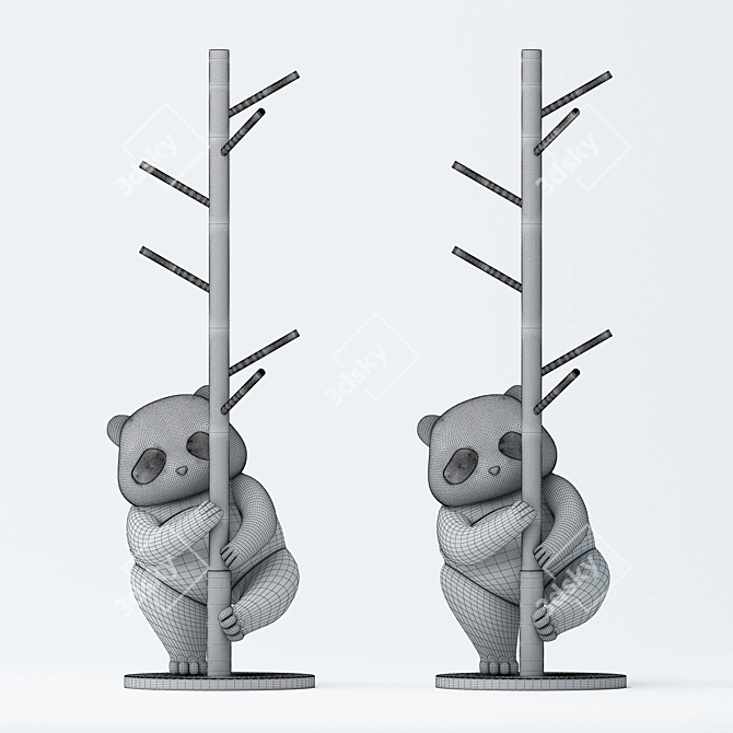 3D Panda Floor Hanger 3D model image 2