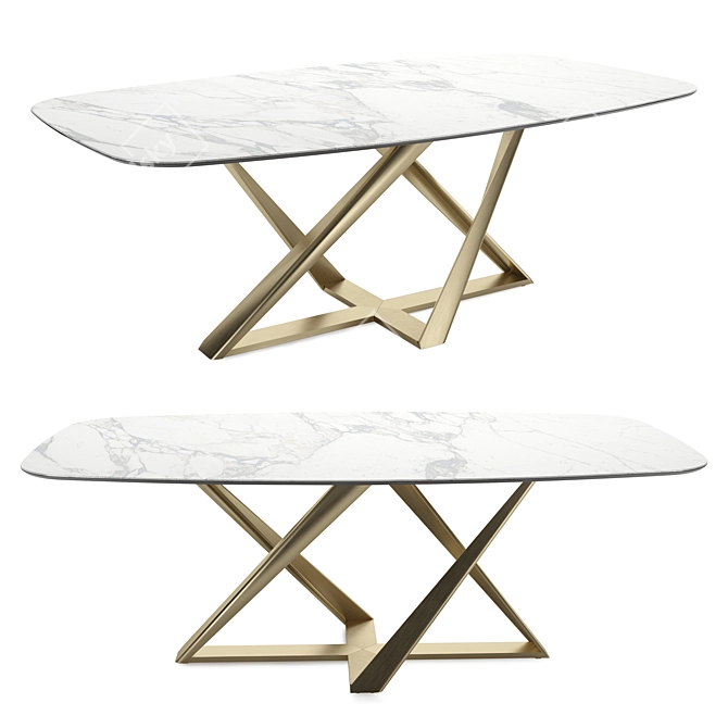 Modern Millennium Dining Table 3D model image 2