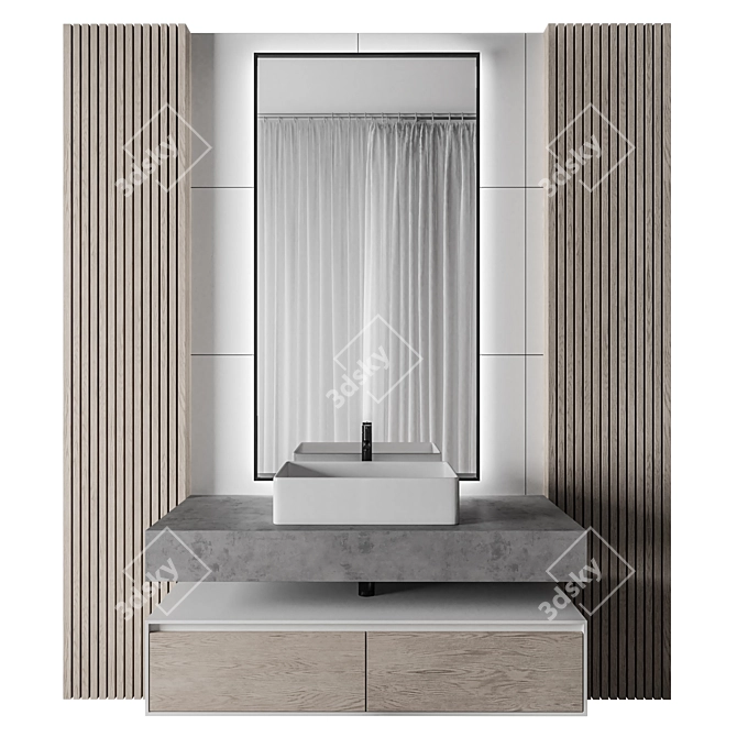 Luxury Bathroom 64: 3Dmax, OBJ, Corona + Vray, Textured 3D model image 1