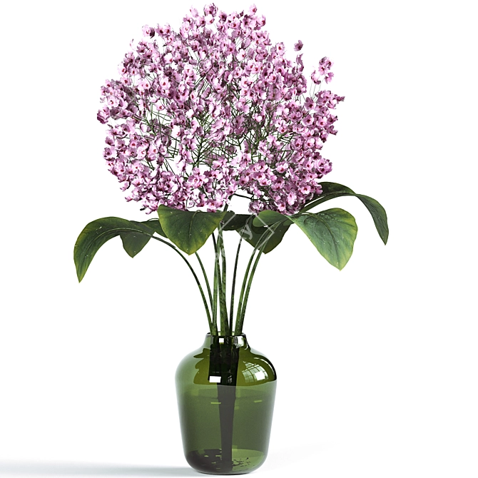 Indoor Blooms: Lush Bouquet Plant 3D model image 1