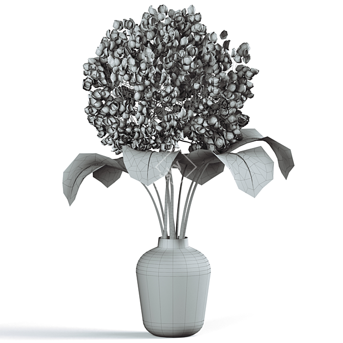 Indoor Blooms: Lush Bouquet Plant 3D model image 5