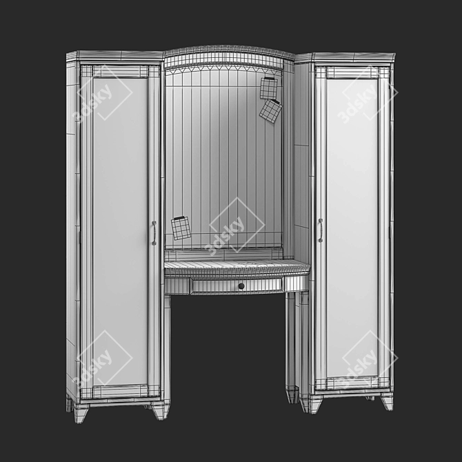 Hampton 66 Vanity: Sleek and Stylish Pottery Barn Set 3D model image 2