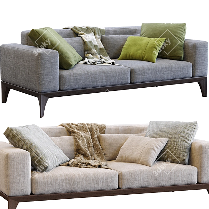 Elegant Porada Sofa: Modern Comfort 3D model image 1