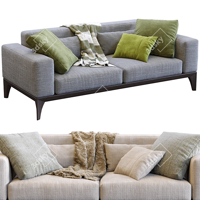 Elegant Porada Sofa: Modern Comfort 3D model image 2