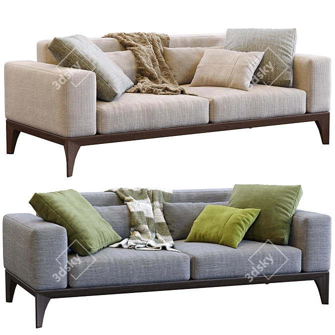 Elegant Porada Sofa: Modern Comfort 3D model image 3