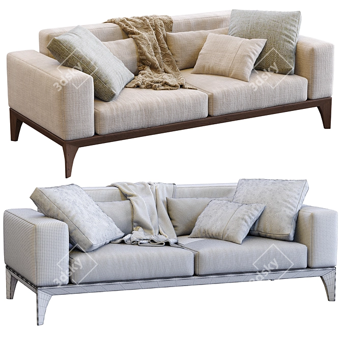 Elegant Porada Sofa: Modern Comfort 3D model image 4