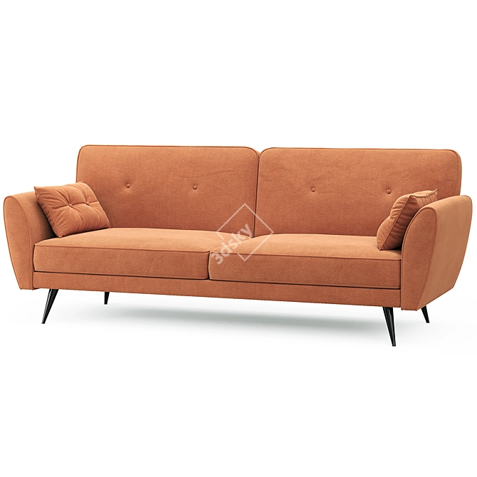 Edinburgh Orange Sofa Bed 3D model image 2