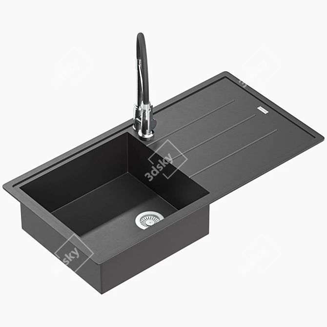 Franke 3-Pack Kitchen Sink: BFG 611 Onyx, UBG 611-62, BFG 651 3D model image 3