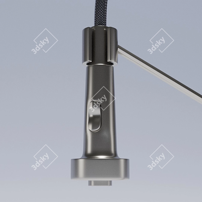 Modern Style Kitchen Faucet with Flex Hose 3D model image 5