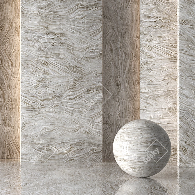 Elegant Marble Tiles for Luxury Décor 3D model image 2