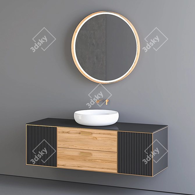 Sleek Bathroom Cabinet | no. 131 3D model image 2