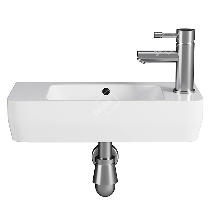 Geberit Selnova Handrinse Basin: White Elegance 3D model image 2