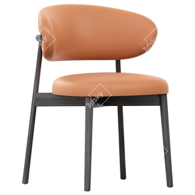 Calligaris Oleandro Wood Chair: Elegant and Functional 3D model image 3